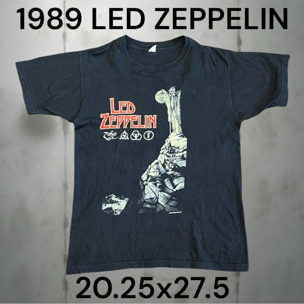 1989 LED ZEPPELIN Hermit Stairway To Heaven vintage large black double stitched